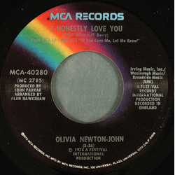 Olivia Newton-John I Honestly Love You Vinyl 7" USED