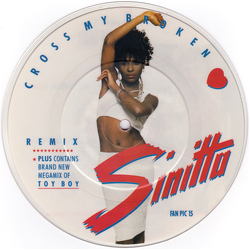 Sinitta Cross My Broken Heart (Remix) Vinyl 7" USED