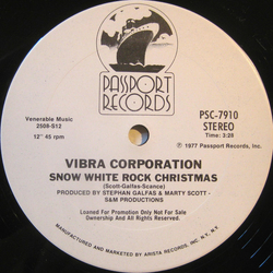 Vibra Corporation Snow White Rock Christmas / I Wish It Could Be Christmas Everyday Vinyl 12" USED