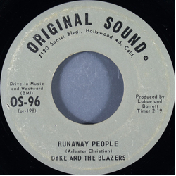 Dyke & The Blazers Runaway People / I'm So All Alone Vinyl 7" USED