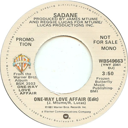 Marc Sadane One-Way Love Affair Vinyl 7" USED