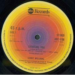 Lenny Williams Choosing You / Trust In Me Vinyl 12" USED