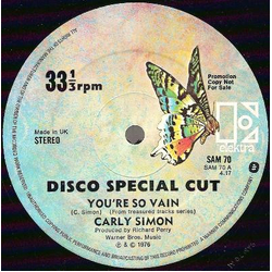 Carly Simon / Jo Jo Gunne You're So Vain / Run Run Run Vinyl 12" USED