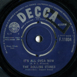 The Rolling Stones It's All Over Now Vinyl 7" USED