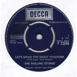 The Rolling Stones Let's Spend The Night Together Vinyl 7" USED