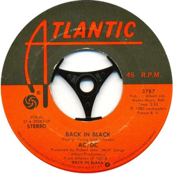 AC/DC Back In Black Vinyl 7" USED