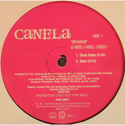 Canela Sponsor (I Need I Need I Need) USED VINYL 12INCH PROMO