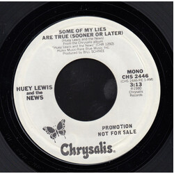 Huey Lewis & The News Some Of My Lies Are True (Sooner Or Later) USED VINYL 7INCH 45 RPM PROMO STEREO MONO