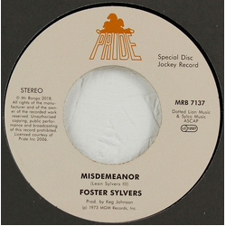Foster Sylvers Misdemeanor / When I'm Near You Vinyl 7" USED