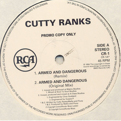 Cutty Ranks Armed And Dangerous Vinyl 12" USED