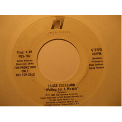 Bruce Cockburn Waiting For A Miracle USED VINYL 7INCH PROMO