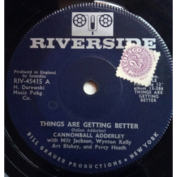 Cannonball Adderley Things Are Getting Better Vinyl 7" USED