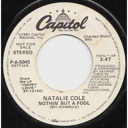 Natalie Cole Nothin' But A Fool USED VINYL 7INCH 45 RPM PROMO