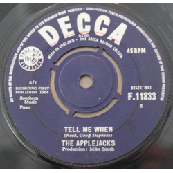 The Applejacks Tell Me When Vinyl 7" USED
