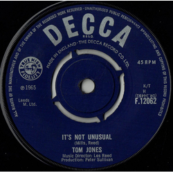 Tom Jones It's Not Unusual Vinyl 7" USED