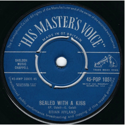 Brian Hyland Sealed With A Kiss Vinyl 7" USED