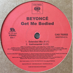 Beyonce Get Me Bodied / Suga Mama Vinyl 12" USED