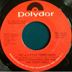 Billy Thunderkloud And The Chieftones Try A Little Tenderness Vinyl 7" USED