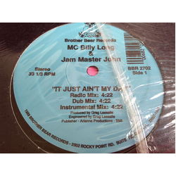 MC Billy Long & Jam Master John It Just Ain't My Day Vinyl 12" USED