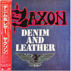 Saxon Denim And Leather = デニム & レザー Vinyl LP USED