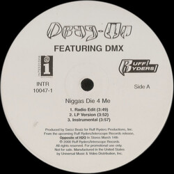 Drag-On Niggas Die 4 Me / Ready For War USED VINYL 12INCH PROMO