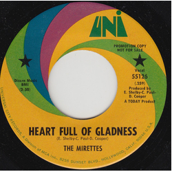 The Mirettes Heart Full Of Gladness Vinyl 7" USED