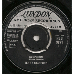 Terry Stafford Suspicion Vinyl 7" USED
