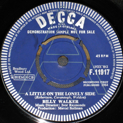 Billy Walker (12) A Little On The Lonely Side Vinyl 7" USED