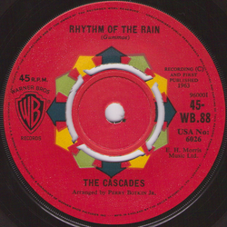 The Cascades (2) Rhythm Of The Rain Vinyl 7" USED