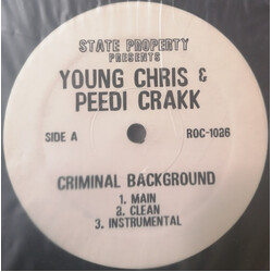 Young Chris / Peedi Crakk Criminal Background USED VINYL 12INCH WHITE LABEL