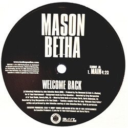 Mason Betha Welcome Back USED VINYL 12INCH 33 S RPM