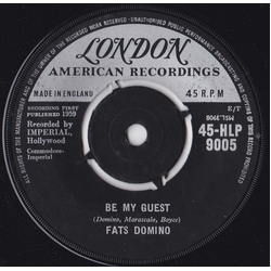 Fats Domino Be My Guest / I've Been Around Vinyl 7" USED