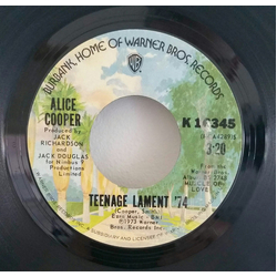 Alice Cooper auto-1 Teenage Lament '74 Vinyl 7" USED