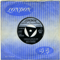 Marilyn Monroe I Wanna Be Loved By You Vinyl 7" USED