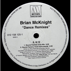 Brian McKnight 6, 8, 12 / Back At One Dance Remixes Vinyl 12" USED