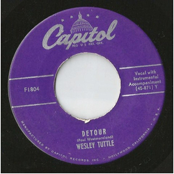 Wesley Tuttle Detour / With Tears In My Eyes Vinyl 7" USED
