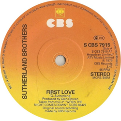 Sutherland Brothers First Love Vinyl 7" USED