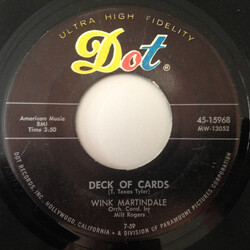 Wink Martindale Deck Of Cards / Now You Know How It Feels USED VINYL 7INCH 45 RPM SINGLE