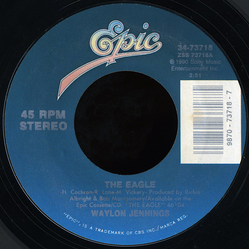 Waylon Jennings The Eagle Vinyl 7" USED