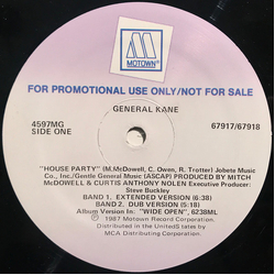 General Kane House Party Vinyl 12" USED