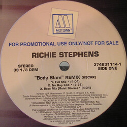 Richie Stephens Body Slam (Remix) USED VINYL 12INCH 33 S RPM PROMO