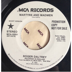 Roger Daltrey Martyrs And Madmen USED VINYL 7INCH 45 RPM PROMO