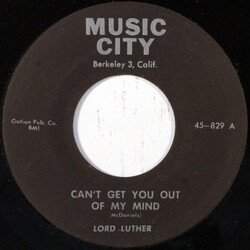 Lord Luther / Al Lewis And The Modernistics Can't Get You Out Of My Mind / What Will The Outcome Be USED VINYL 7INCH 45 RPM