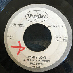 Mac Davis Honey Love USED VINYL 7INCH 45 RPM PROMO
