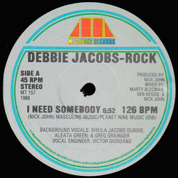 Debbie Jacobs-Rock I Need Somebody Vinyl 12" USED