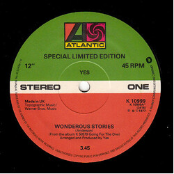 Yes Wonderous Stories VINYL 12" USED