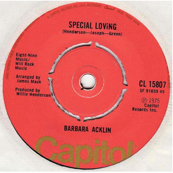Barbara Acklin Special Loving / You Give Him Everything, But I Give Him Love Vinyl 7" USED