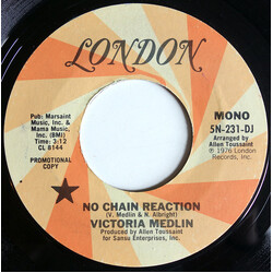 Victoria Medlin No Chain Reaction USED VINYL 7INCH 45 RPM PROMO STYRENE STEREO MONO