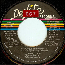 Benny Troy Stranger In Paradise USED VINYL 7INCH 45 RPM SINGLE PROMO STEREO MONO
