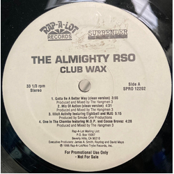 The Almighty RSO Club Wax Vinyl 12" USED
